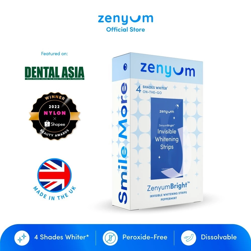 Zenyum Bright Invisible Whitening Strips - 14 Strips (Dental Care Teeth Treatment)